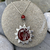 Red Carnelian Star necklace