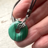 20mm Malachite Pi necklace