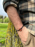 Selection of Leather adjustable Gemstone bracelets
