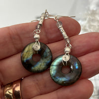 Labradorite earrings
