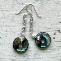 Labradorite earrings
