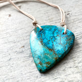 Chrycocolla Turquoise choker pendant