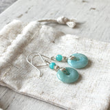Spiral rock earrings