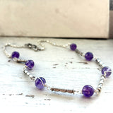 Sterling Silver and Amethyst necklace chain