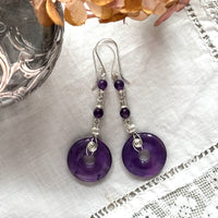Moss Agate Long Earrings