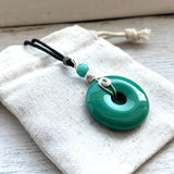 Natural Chrysoprase Sterling Silver Necklace - Minimalist Green Gemstone Pendant