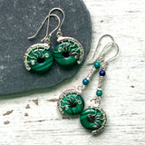 Malachite Lyra earrings