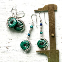 Malachite Lyra earrings
