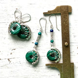 Malachite Lyra earrings