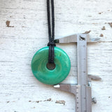 Natural Chrysoprase Sterling Silver Necklace - Minimalist Green Gemstone Pendant