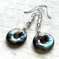 Labradorite earrings