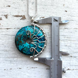 Chrycocolla Lyra necklace