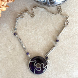 Handmade Sterling Silver Amethyst choker necklace