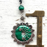 Large Malachite Sun pendant
