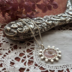 Rose Quartz Flower necklace