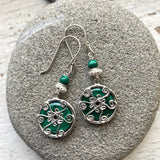 Malachite Venus earrings