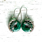 Malachite Lyra earrings