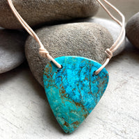 Chrycocolla Turquoise choker pendant