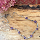 Sterling Silver and Amethyst necklace chain