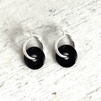 Semi precious gemstones on Hoop Earrings