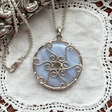 Blue Lace Agate Venus necklace