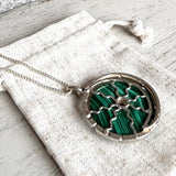 Malachite eclipse necklace