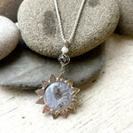 Blue Lace agate Star necklace