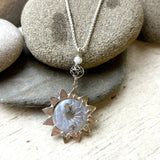 Blue Lace agate Star necklace