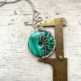 Malachite Lyra necklace