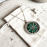 Malachite eclipse necklace