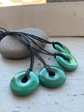 Natural Chrysoprase Sterling Silver Necklace - Minimalist Green Gemstone Pendant
