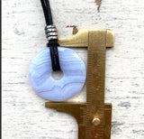 Blue Lace Agate 30mm Pendant