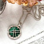 Malachite hearts necklace