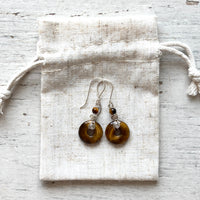 Spiral rock earrings