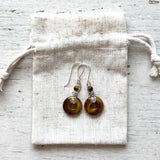 Spiral rock earrings