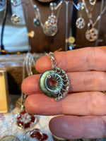 Moss Agate small Lyra necklace