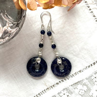 Moss Agate Long Earrings