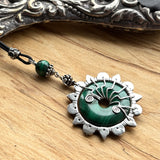 Large Malachite Sun pendant