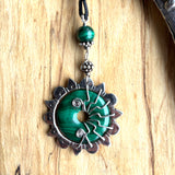 Large Malachite Sun pendant
