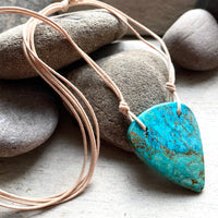 Chrycocolla Turquoise choker pendant