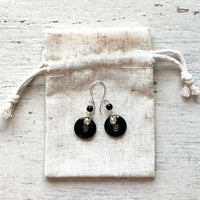 Spiral rock earrings