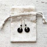 Spiral rock earrings