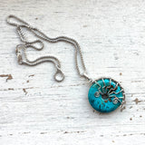 Chrycocolla Lyra necklace