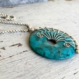 Arizona Turquoise Lyra pendant