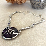 Handmade Sterling Silver Amethyst choker necklace