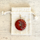 Sponge Coral lyra pendant