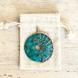 Arizona Turquoise Lyra pendant