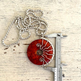 Sponge Coral lyra pendant