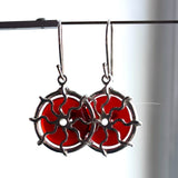 Red Carnelian Sun earrings