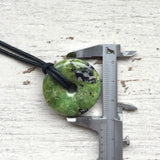 Natural Chrysoprase Sterling Silver Necklace - Minimalist Green Gemstone Pendant